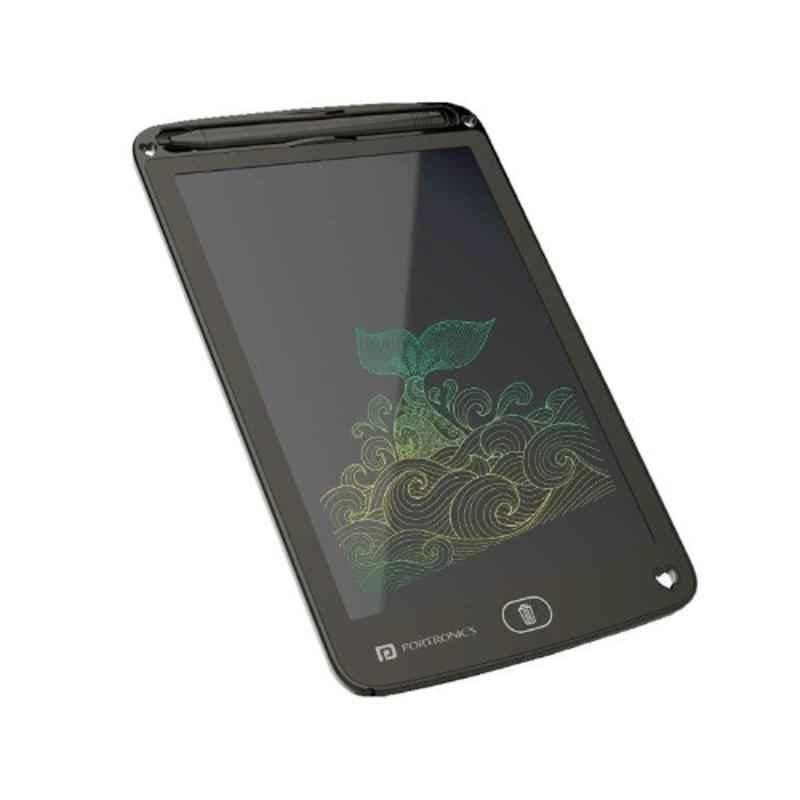 Portronics Ruffpad 8.5M 8.5 inch Plastic Black LCD Writing Pad, POR 1398