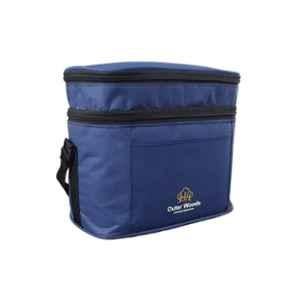 Outer Woods OW-11 Navy Nylon Insulated Cooler Bag with Dual Compartment & 2 Ice Packs, Capacity: 6 Cans