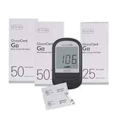 Arkray Glucocard G+ Blood Glucose Monitor with 125 Pcs Strips & 25 Pcs Lancets