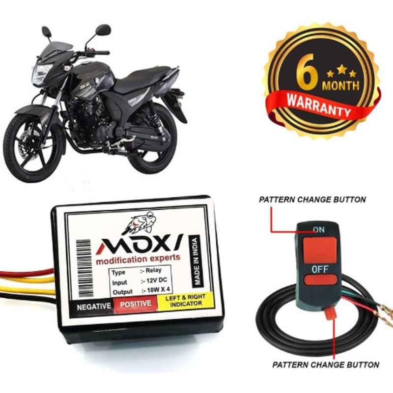 Auto Pearl 12V Black Front & Rear Flasher Indicator Light with Switch for SZ-RR V2