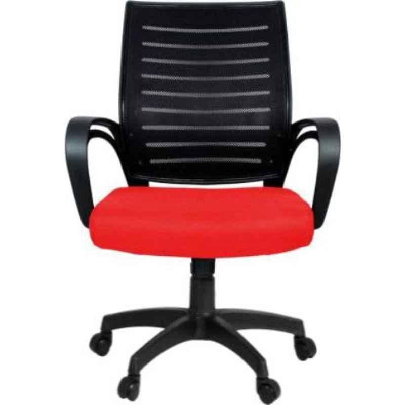 Rajpura Boom RR SB Medium Back Black & Red Centre Tilt Mechanism Revolving Office Executive Chair