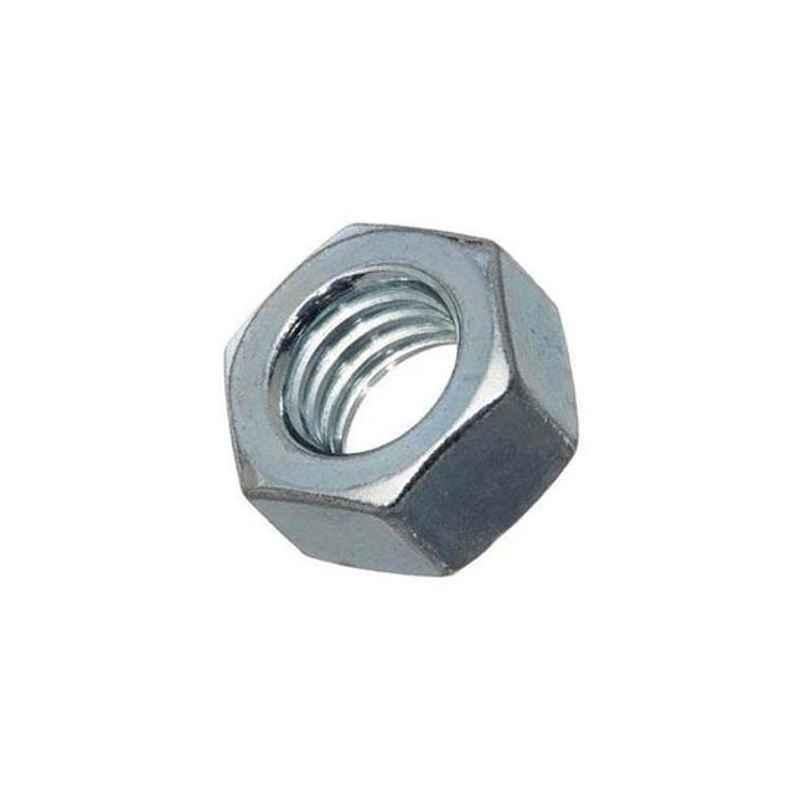 Generic 10Pcs 10mm Galvanized Iron & Zinc Silver Hex Nut Set, GNUT10MM
