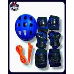 STYRKR Plastic & EVA Foam Royal Blue Kids Protective Skating Guard Kit (Medium) With Skipping Rope Cycling KitKIT-1101