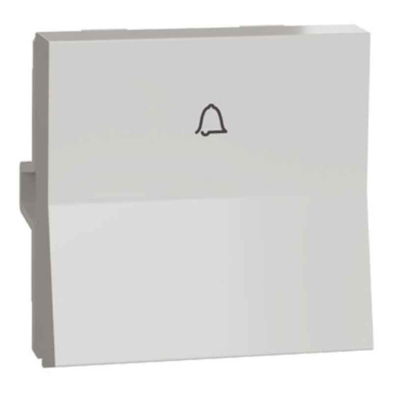 Schneider Electric Unica Pure 6A Way Polycarbonate White Bell Press Switch, UNS6BP2M_WE