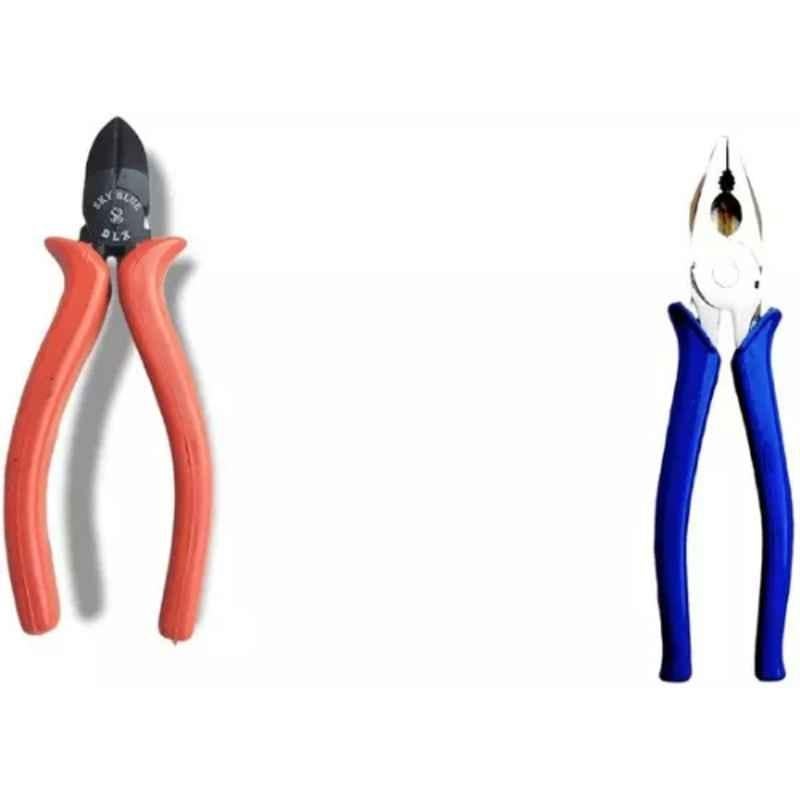 Sky Blue 2 Pcs 7.8 inch Lineman Plier Combo, SBE_PLIER_0524