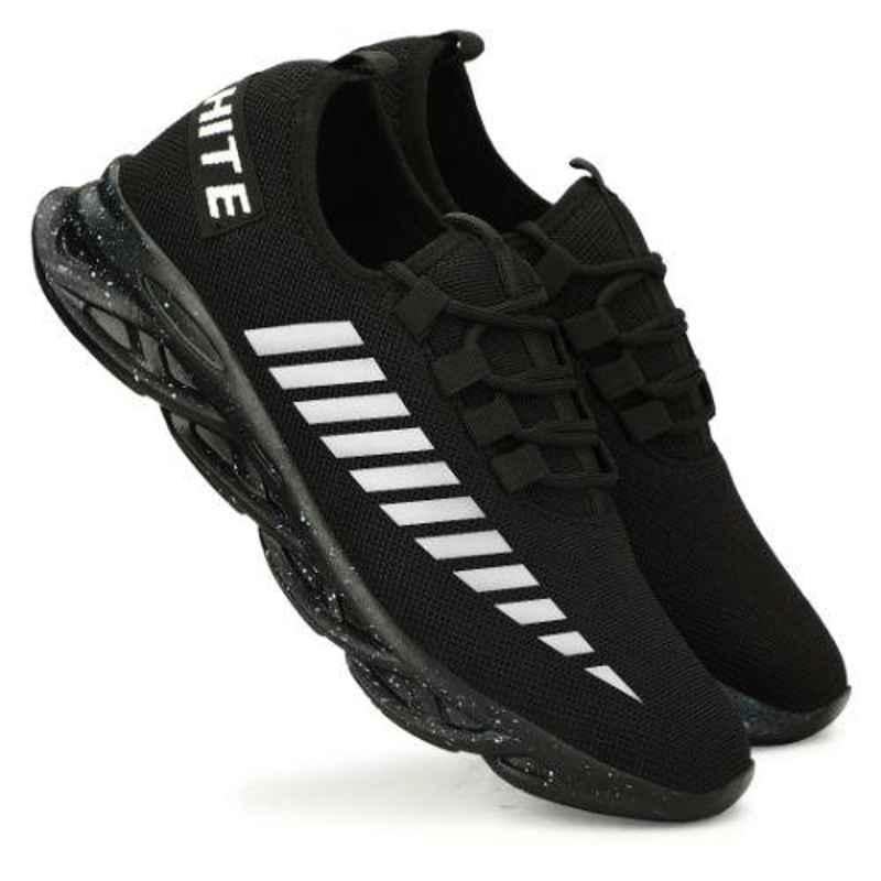 Mr Chief 6677 Black Smart Sports Running Shoes, Size: 8