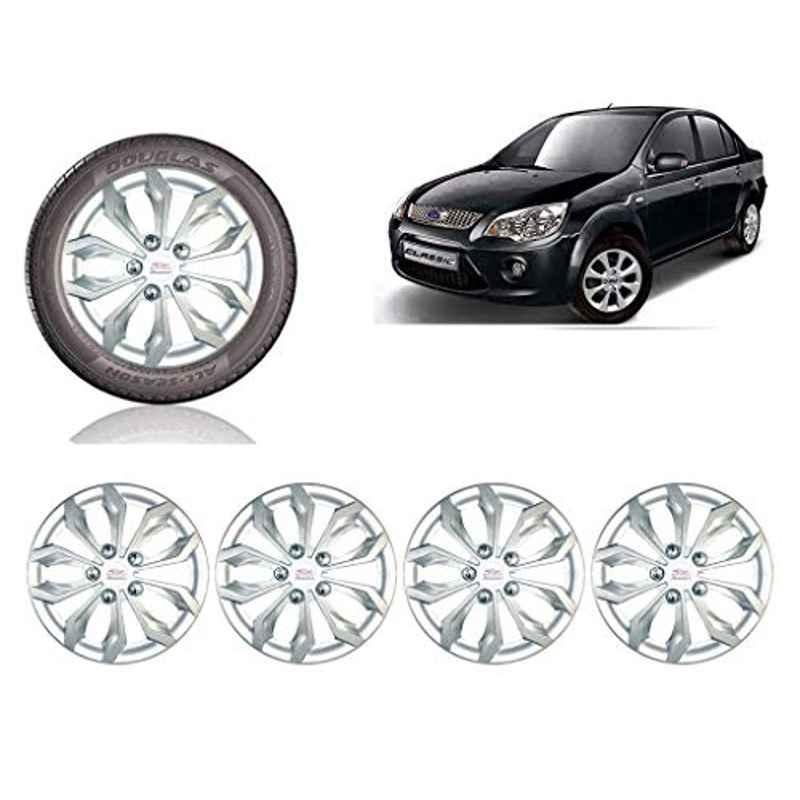 Auto Pearl 4 Pcs 14 inch ABS Silver Car Wheel Cover Set for Ford Fiesta Classic, 14WC_PearlFullsilver_FiestaClassic