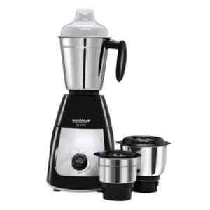 Maharaja Whiteline Joy Turbo 500W Black & Silver Juicer Mixer Grinder with 3 Jars, MX-218