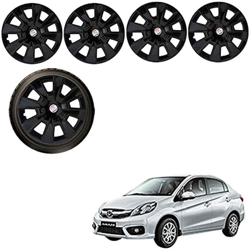 Auto Pearl 4 Pcs 14 inch ABS Black Car Wheel Cover Set for Honda Amaze Type 2