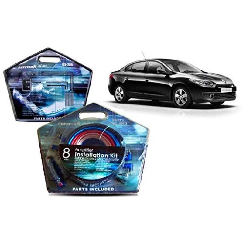 Auto Pearl Geestar Plus 8 Guage 2 Channel Amplifier Full Installation Kit for Renault Fluence, GS-208