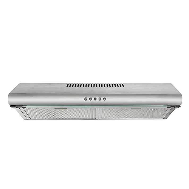 Melfi 60cm 3 Speed Stainless Steel Silver Ductless Hood Convertible Duct