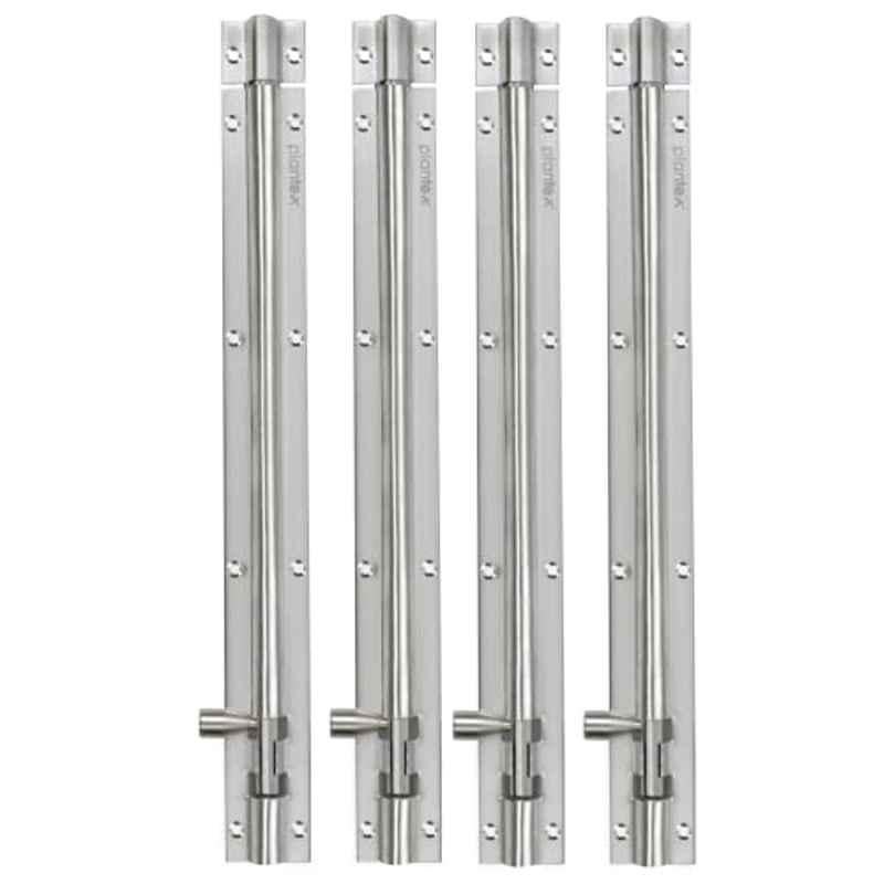 Plantex Stainless Steel 12 inch Tower Bolt/Tower Bolt for Home, Offices Doors and Windows/Tower Bolt for Main Door/Door Latch/Kundi/Chitakini/Door Latch for Windows (Matt Finish, Pack of 4)