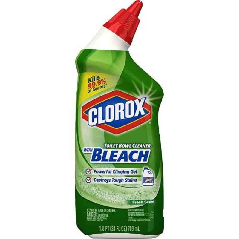 Clorox 709ml Fresh Scent Toilet Bowl Cleaner With Bleach Gel