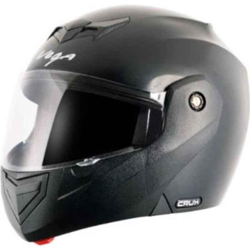 Vega Crux Black Flip-Up Motorbike Helmet, Size (L, 580 mm)