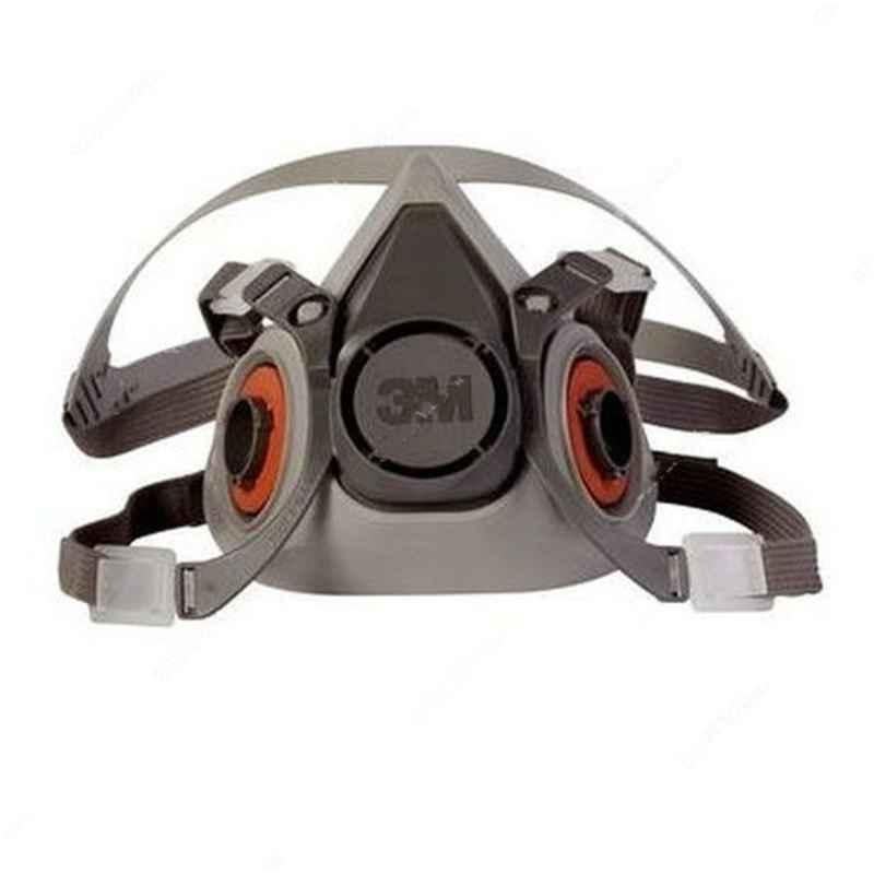 3M 6000 Series 6200 TPE Grey Half Facepiece Reusable Respirator, Size: Medium