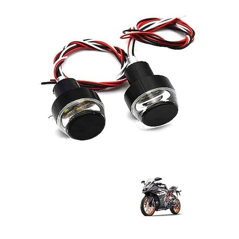 Kozdiko 2 Pcs Dual Colour Motorcycle LED Indicator Turn Signal Handle Bar Light Set for KTM RC 390
