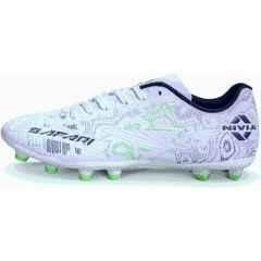 Nivia White Football Shoes for Men, Grey, Size: 6