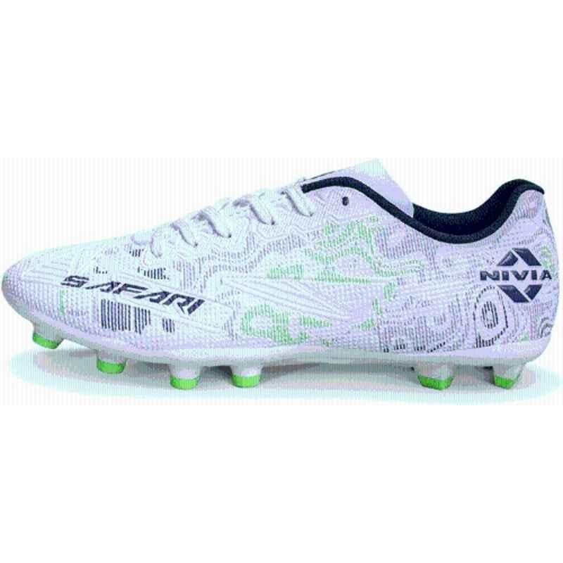 Nivia White Football Shoes for Men, Grey, Size: 6