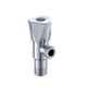 ZAP Hexa Brass Chrome Finish Angle Cock Valve with Wall Flange