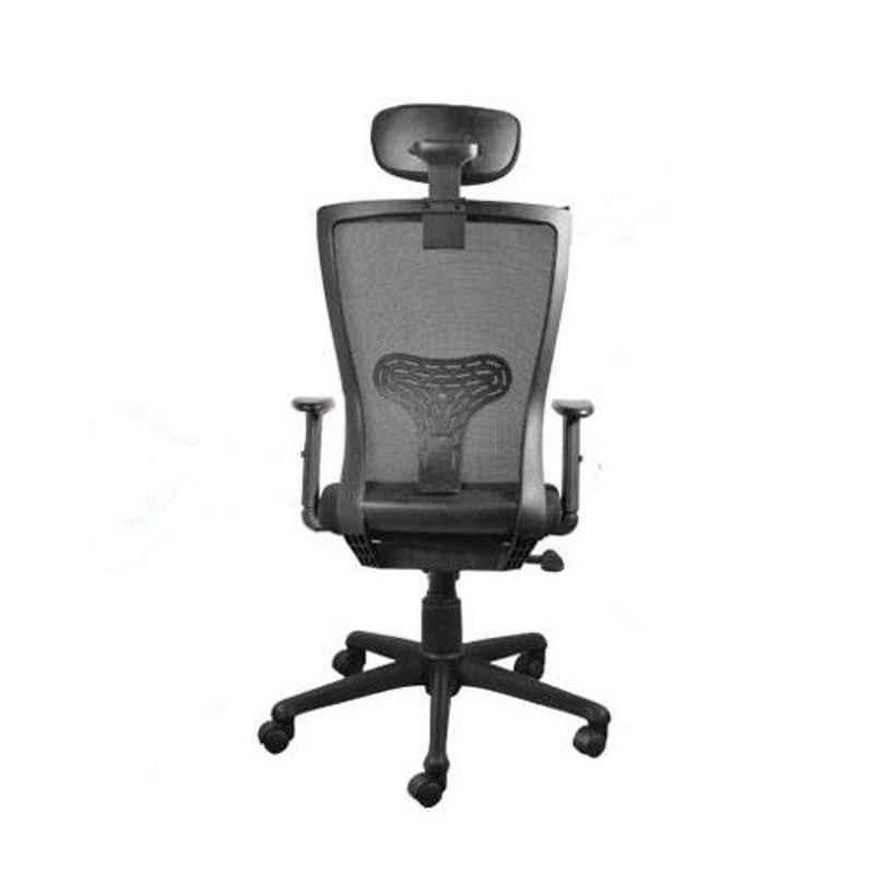 Official Comfort BREEZE-HB High Back Black Hydraulic Office Chair with Adjustable Handle, 1016