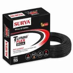 Surya Turboflex 1.5 Sqmm Single Core Black Copper FR-LSH PVC Insulated Wire, Length: 90m