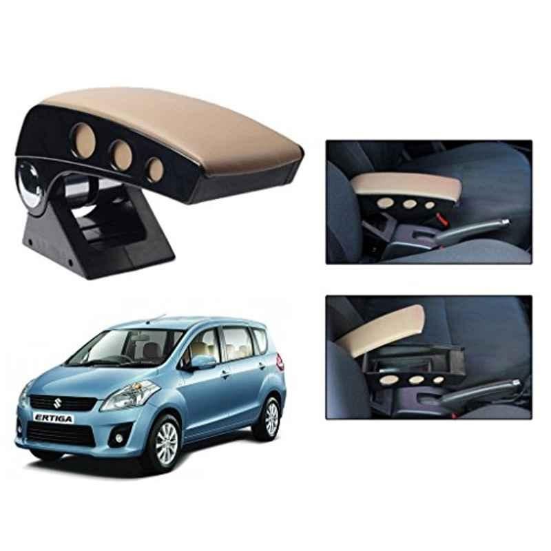Kozdiko Beige Chrome Finish Car Armrest for Hyundai Verna Fluidic