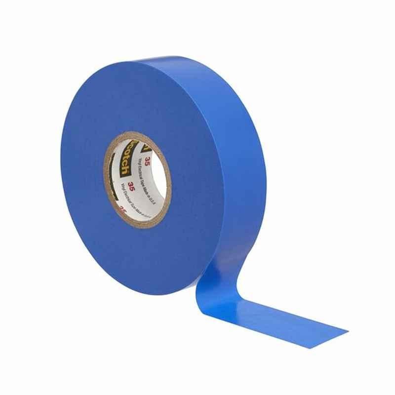 3M Vinyl Electrical Tape, Scotch 35, 19 mmx20.1 m, Blue
