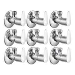 Fastgear Fusion Stainless Steel Silver Chrome Finish Angle Valve, FG2472 (Pack of 9)