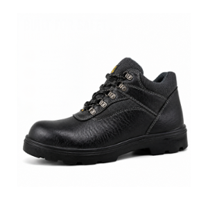 JCB Excavator Black Steel Toe Work Safety Shoes, Size: 7