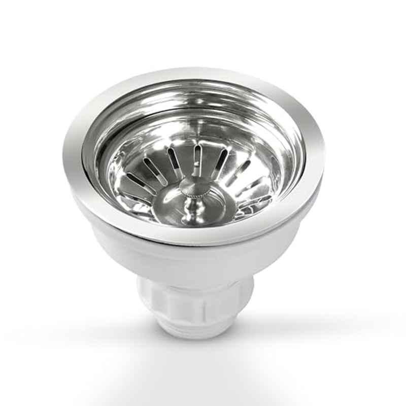 Plantex Premium Stainless Steel Chrome Finish Round Waste Coupling for Kitchen Sink, APS-1594