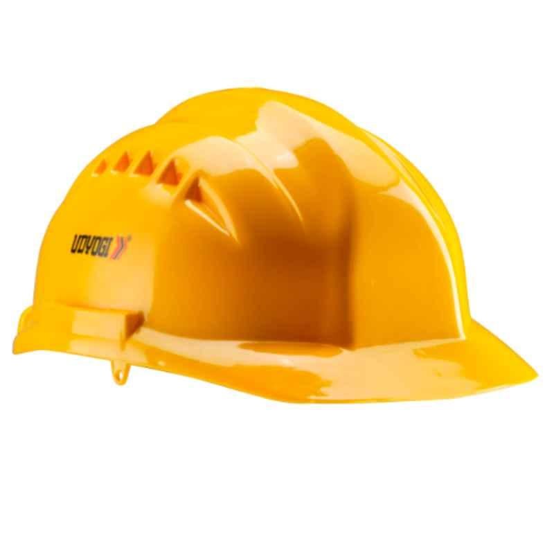 Udyogi Ultra Vent 7000 HDPE Yellow Ratchet Type Safety Helmet