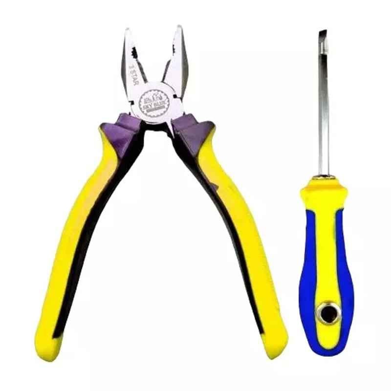 Sky Blue 8 inch Steel Lineman Plier, SBE375 (Pack of 2)