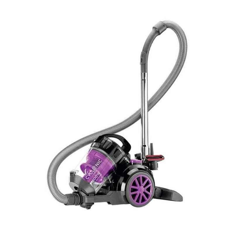 Black & Decker 1600W Black & Purple Vacuum Cleaner with Bagless & Multicyclonic Technology, VM1880-B5