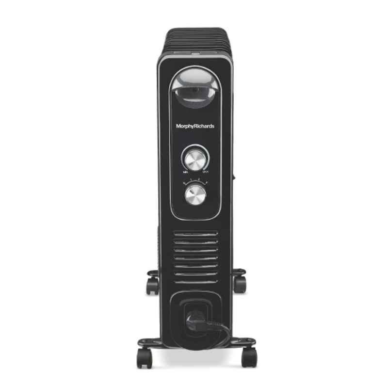 Morphy Richards 2900W 13 Fins Black Heat Wave Oil Filled Room Heater with 2 Years Warranty, 290032