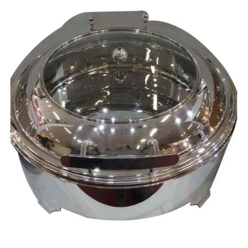 ANT Round Stainless Steel Induction Base Chafing Dish -7Ls, for Restaurant, Capacity: 5Ls