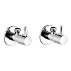 Fastgear Turbo Brass Silver Chrome Finish Angle Valve, FG950 (Pack of 2)