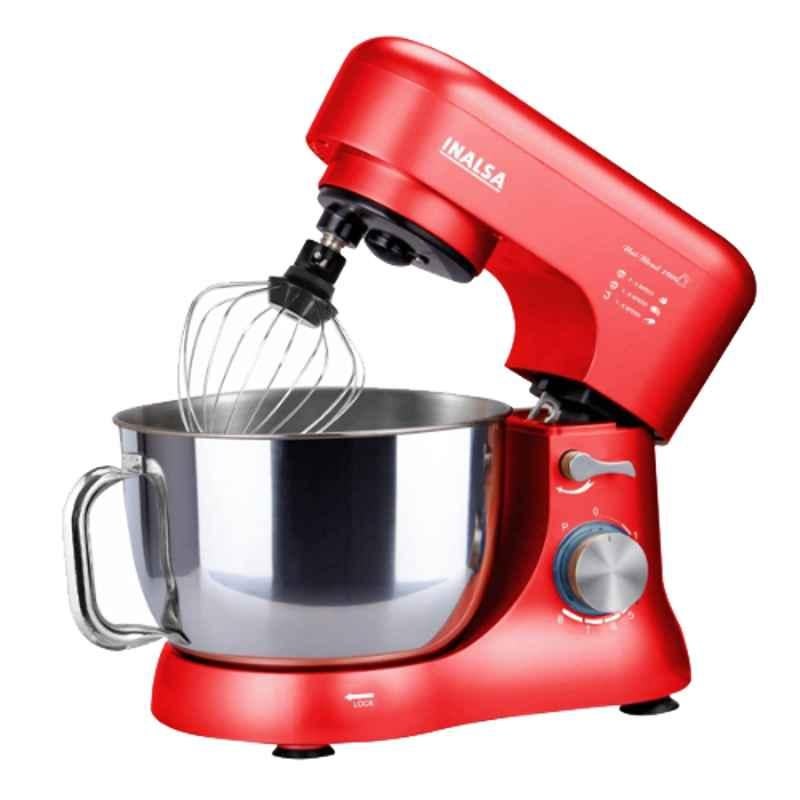 Inalsa Uni Blend 1000 1000W Red Stand Mixer