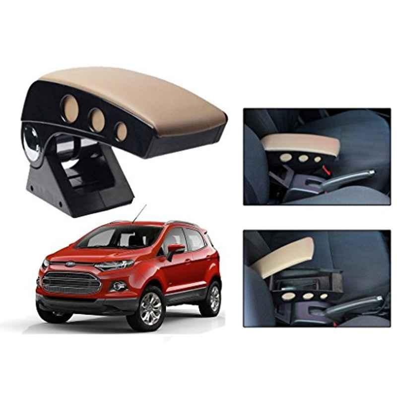 Kozdiko Beige Chrome Finish Car Armrest for Honda Civic