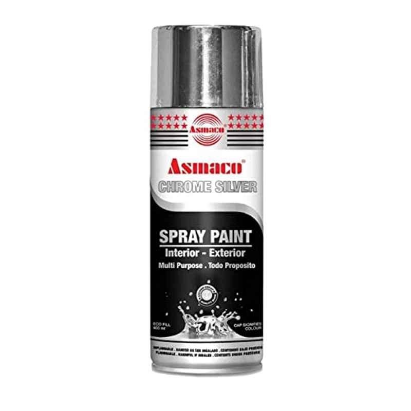 Asmaco 400ml Silver Chrome Glossy Spray Paint