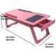 IBS 60.96x22.86x30.48cm Wooden Pink Portable Laptop Table, 33 pink