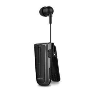 Portronics Harmonics Clip 4 Black Retractable Bluetooth Music & Calling Earphone, POR 1102