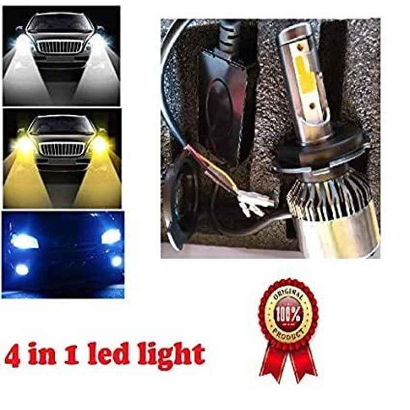 AOW Multi Color LED Anti-Flicker (36W/3800LM) Headlight Bulb with Ultra Bright White Light Universal for All Car (12V - 36W) t-146