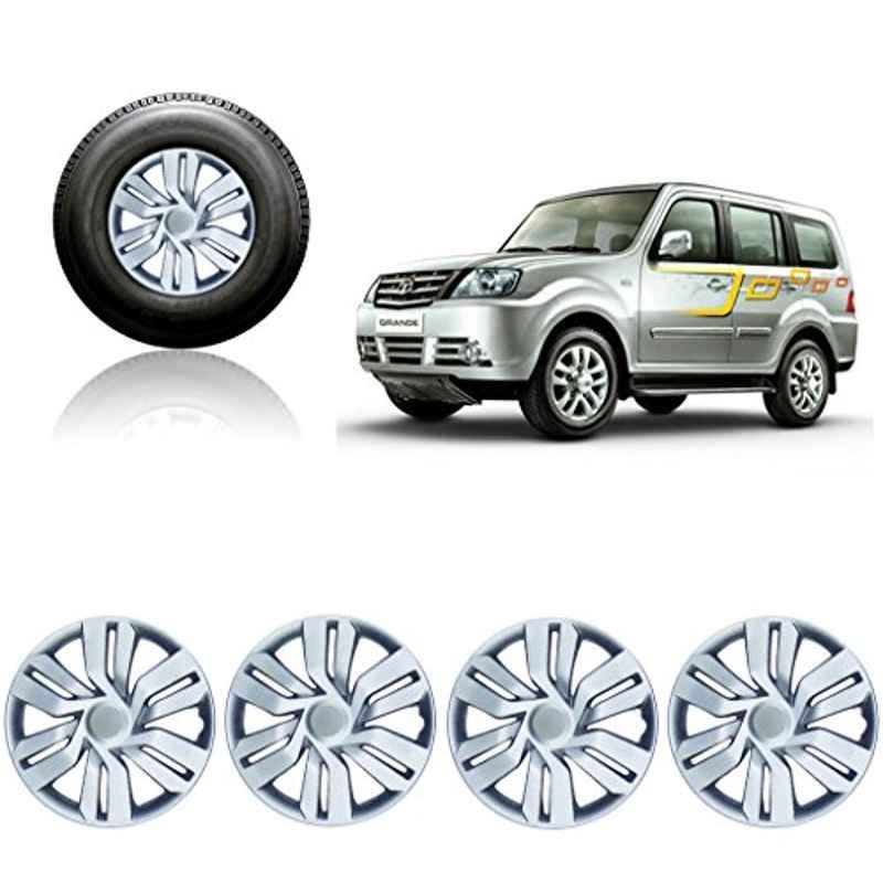 Auto Pearl 4 Pcs 15 inch Silver Wheel Cover Set for TATA Sumo Grande-picture-39
