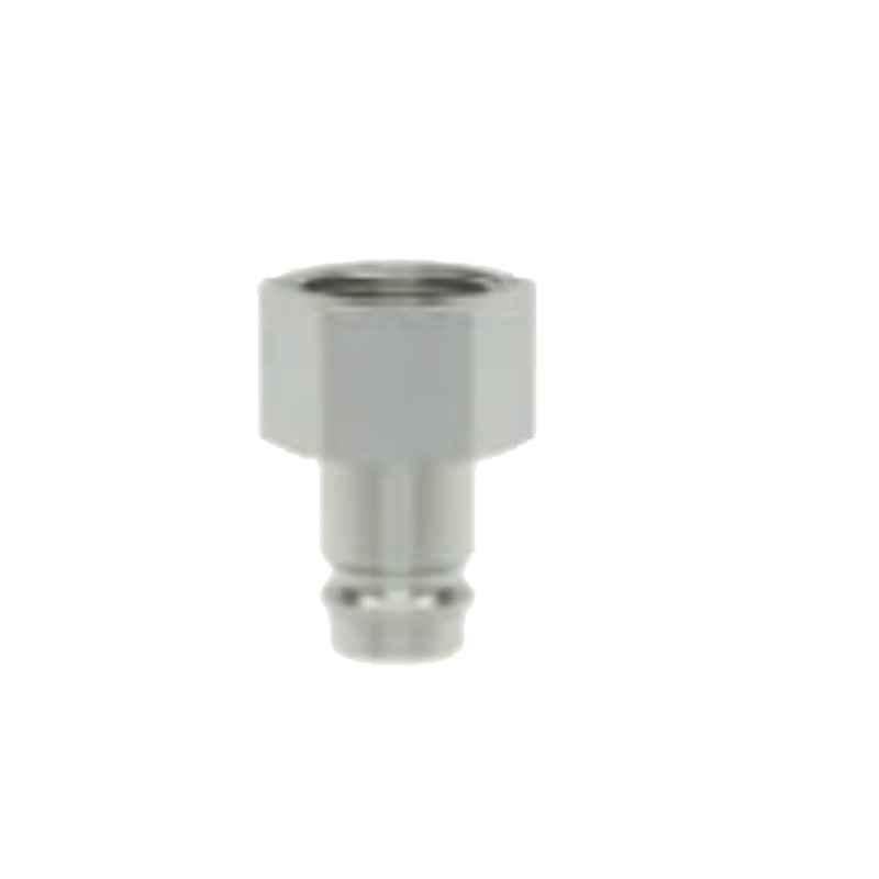Ludecke ESIG14NIS G1/4 Single Shut Off Industrial Quick Plug with Parallel Female Thread Connect Coupling