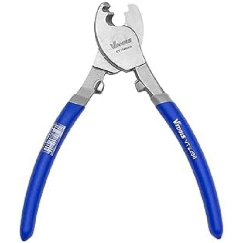 VTOOLS 6 inch Carbon Steel Heavy Duty Dipped Handle Cable Cutter, VT2206