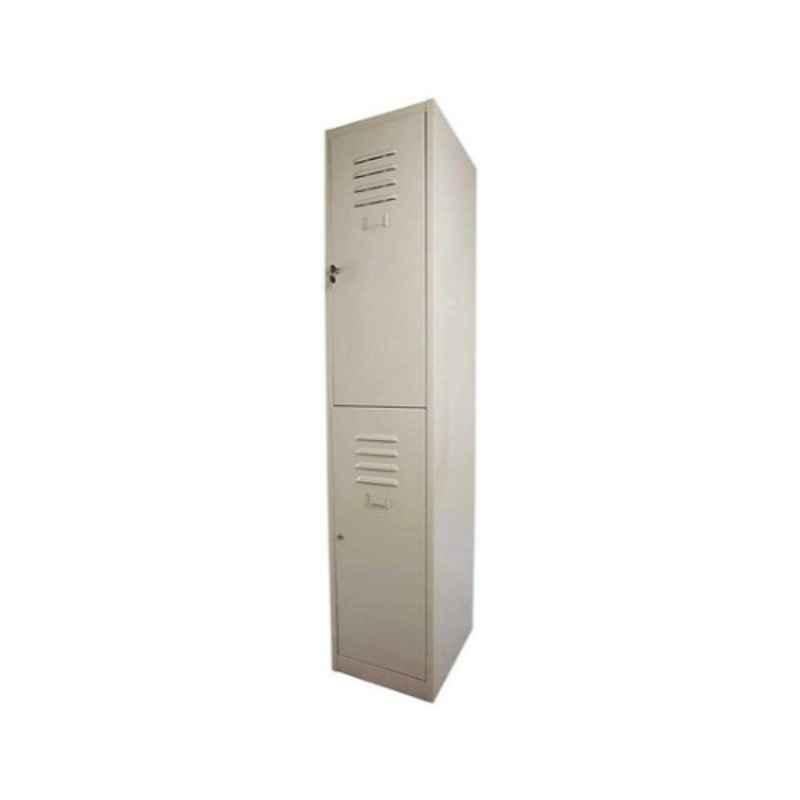 Karnak KSC117 45x38x180cm Steel Grey 2 Door Locker Storage Cabinet with Keys