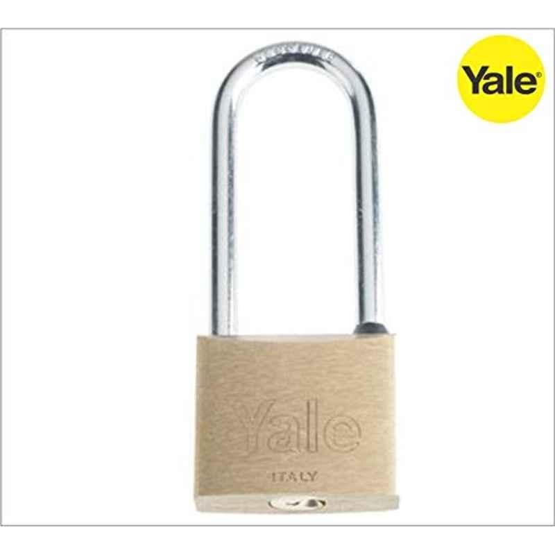 Yale 60mm Long Shackle Solid Brass Pad Lock