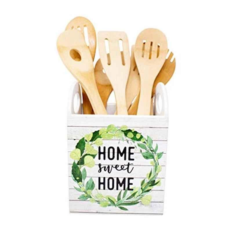 Boston Warehouse 47052 Wooden Sweet Home Utensil Holder