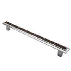 RAB 224mm Zinc Walnut Wardrobe Pull Handle, CH-212 (Pack of 3)