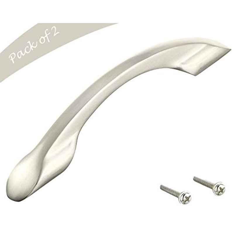 Aquieen 96mm Malleable Satin Wardrobe Cabinet Pull Handle, KL-707-288 (Pack of 2)
